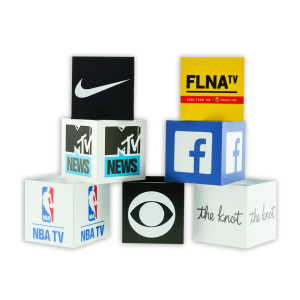 CUSTOM PRINTED SMALL SQUARE MIC FLAGS